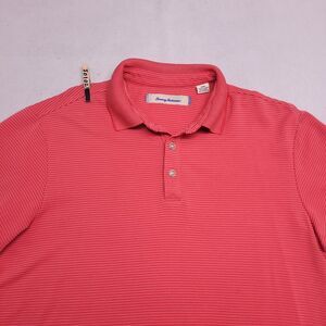 Tommy Bahama Casual Pullover Short Sleeve Polo Shirt Mens Size M Orange